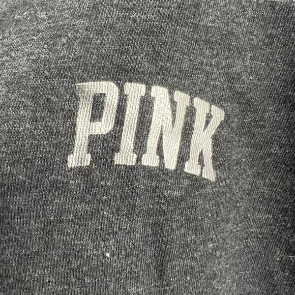 Victoria's Secret Pink Varsity CowlNeck Pullover Colorblock Periwinkle Grey M - Picture 2 of 5